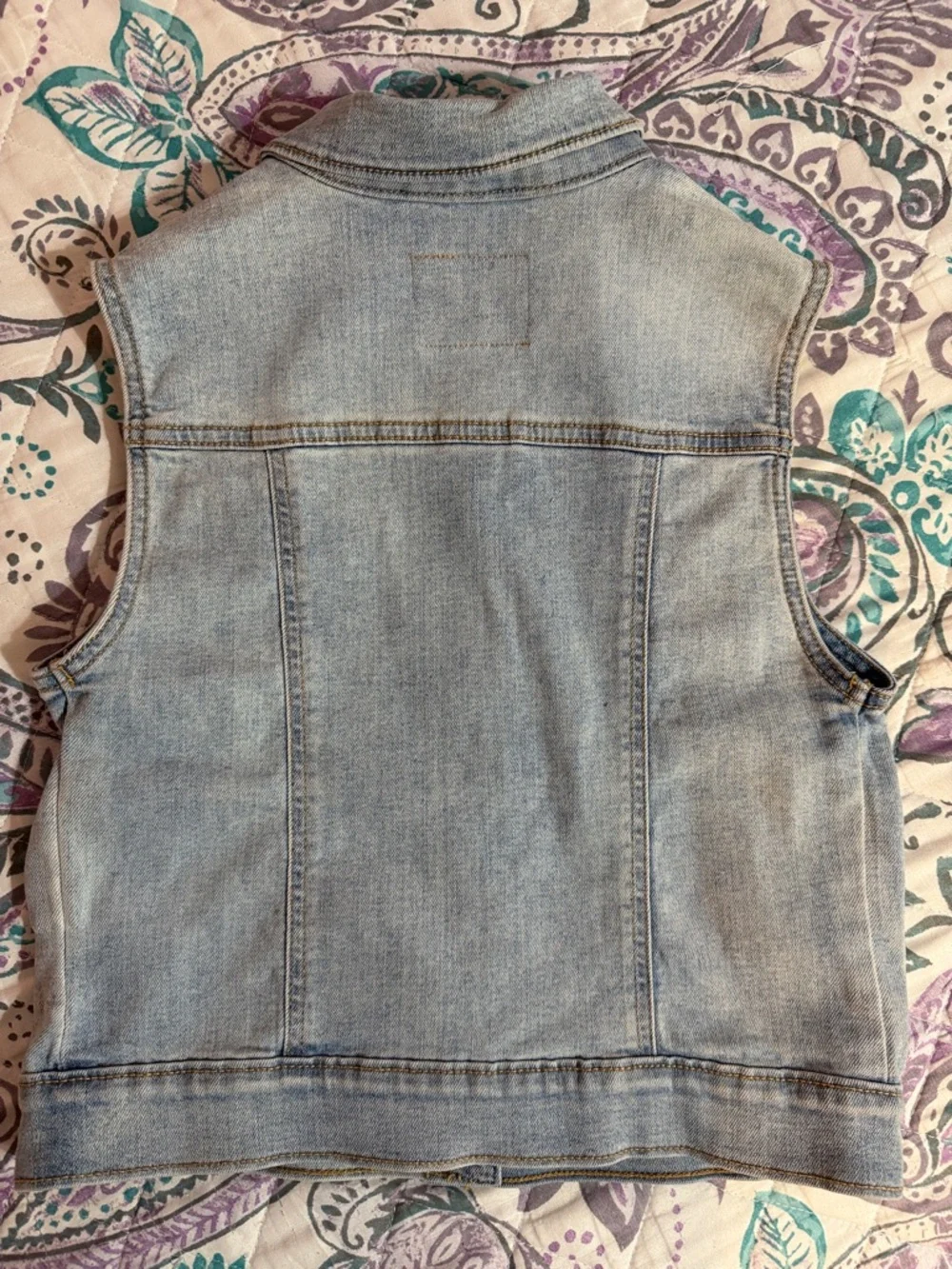 Old Navy Girls Light Wash Blue Denim Vest Size L (10-12)
